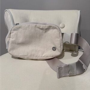 Lululemon White Belt Bag with Logo